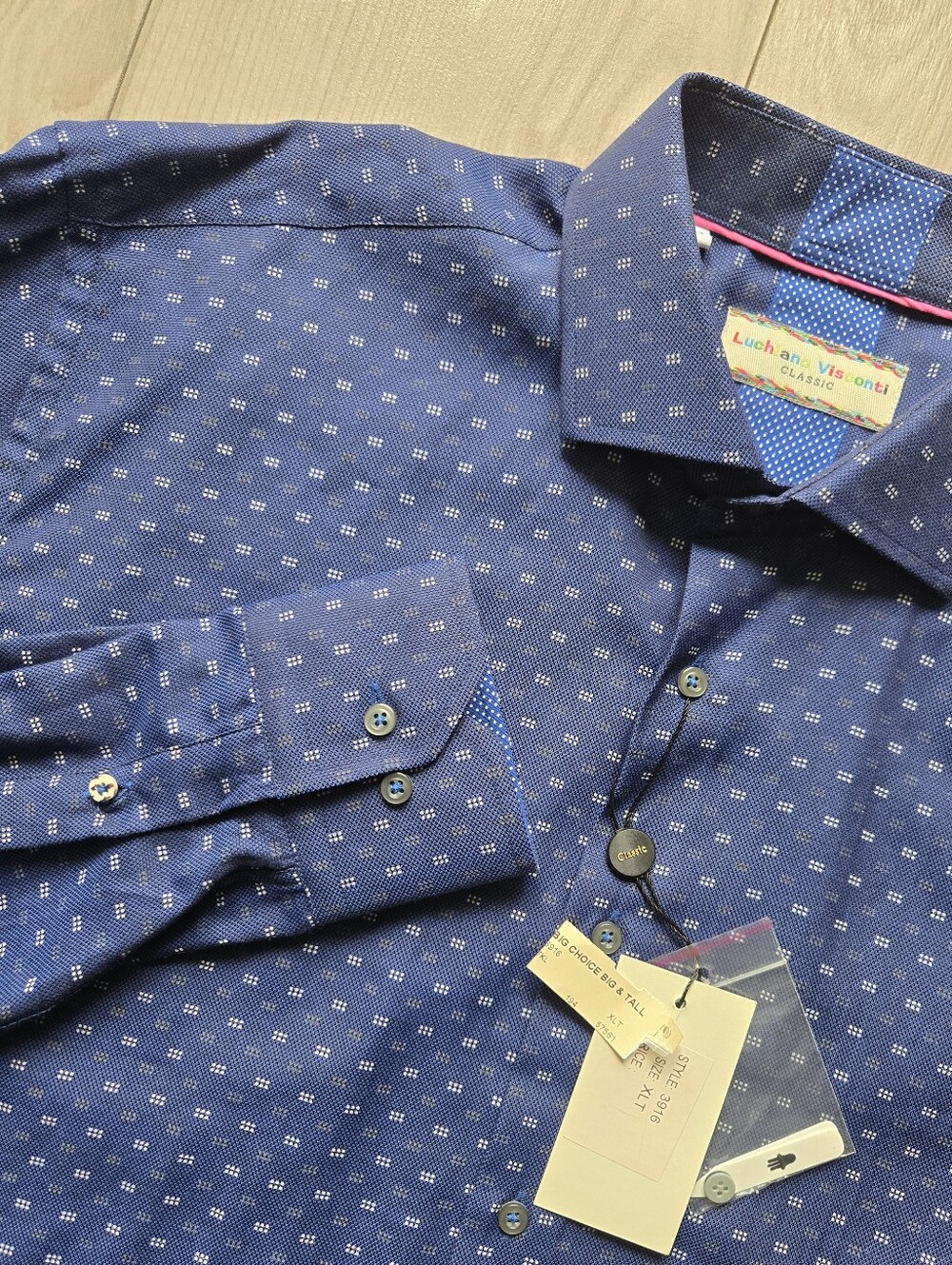 Luchiano Visconti Long Sleeve Button Down Shirt. Size XLT (F4)